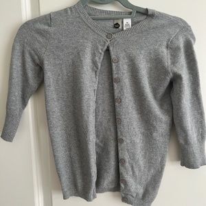 Gray cropped cardigan